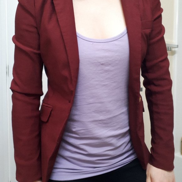 Love & Liberty Wine Red Blazer - Picture 5 of 7